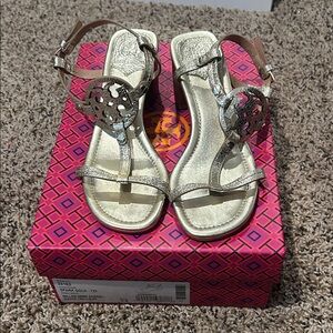 Tory Burch Metallic Gold Sandals